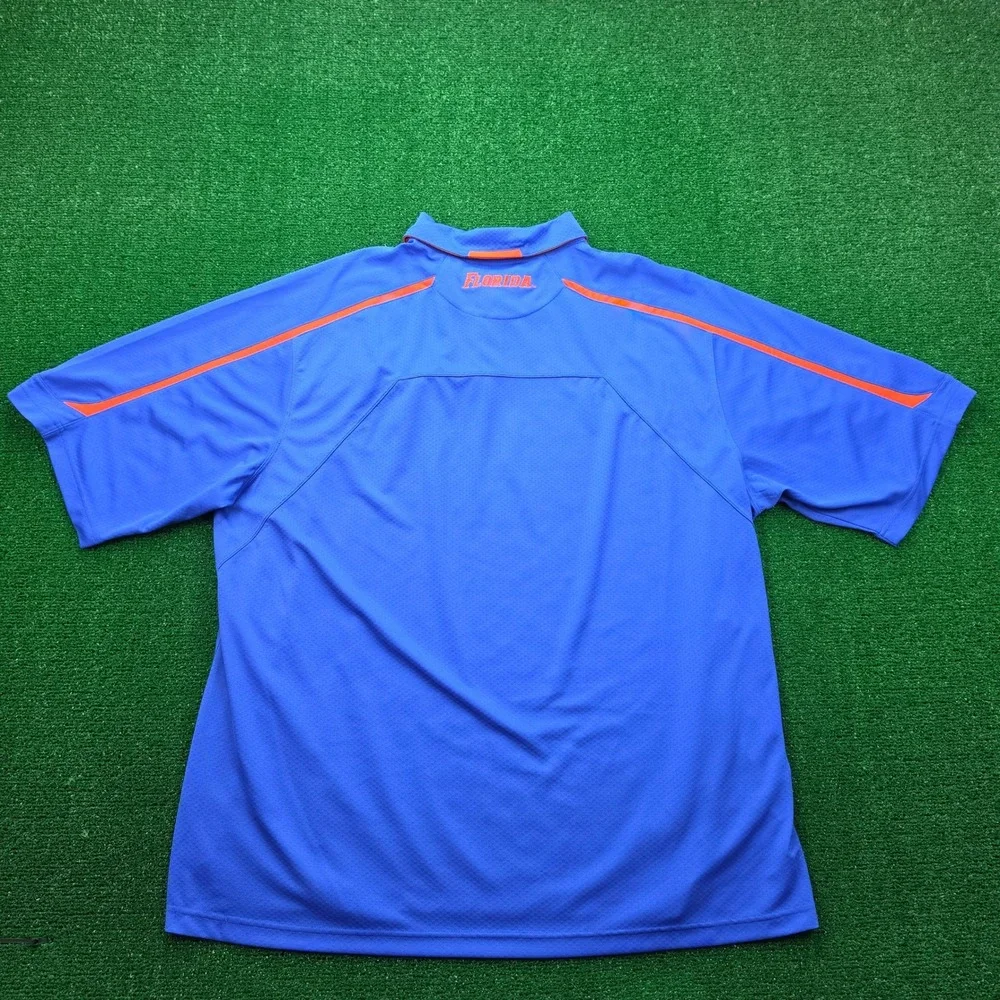 Florida Gators Nike Team Mens Polo Shirt Mens 2XL Blue Fit Dry Football‎ NCAA